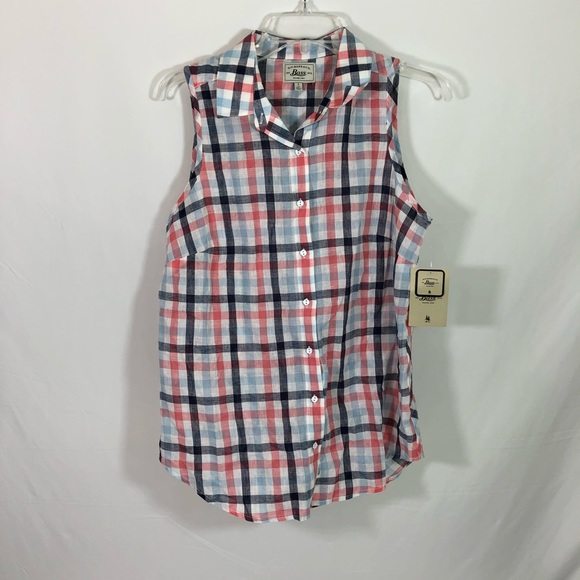 G.H. Bass & Co Sleeveless Plaid Top Size S - Picture 2 of 8